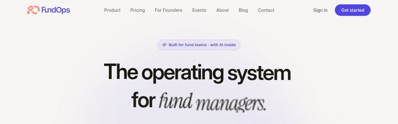 fundopsai.com — the operating system for fund managers